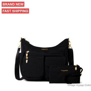 Modern Crossbody Bag RFID Hobo 11x9x4.5 Lightweight Water-Resistant